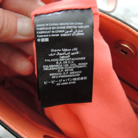 bebe Orange Tote Bag with Short Handles & Crossbody Strap 13" x 13" x 4" New? - Picture 7 of 16